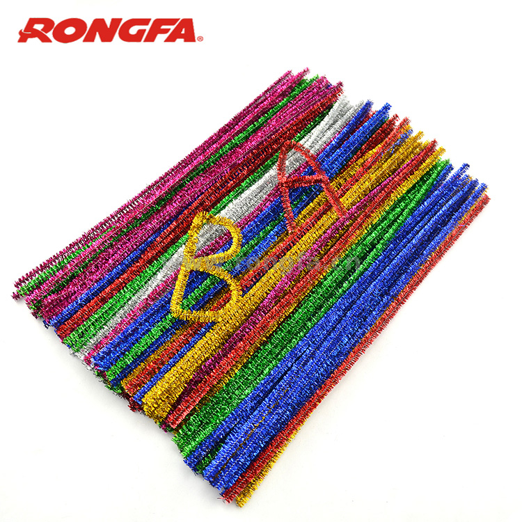 Glitter Metallic Colorful Pipe Cleaners Chenille Stems 8mm 50cm 10pcs