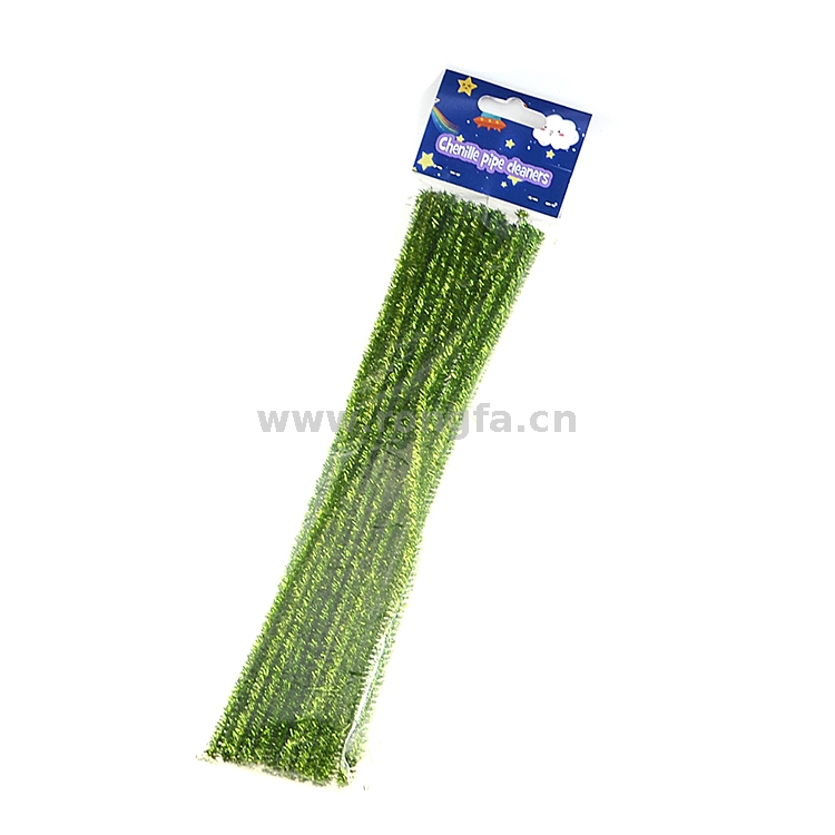 Glitter Metallic Pipe Cleaners Chenille Stems Single Colors 30pcs